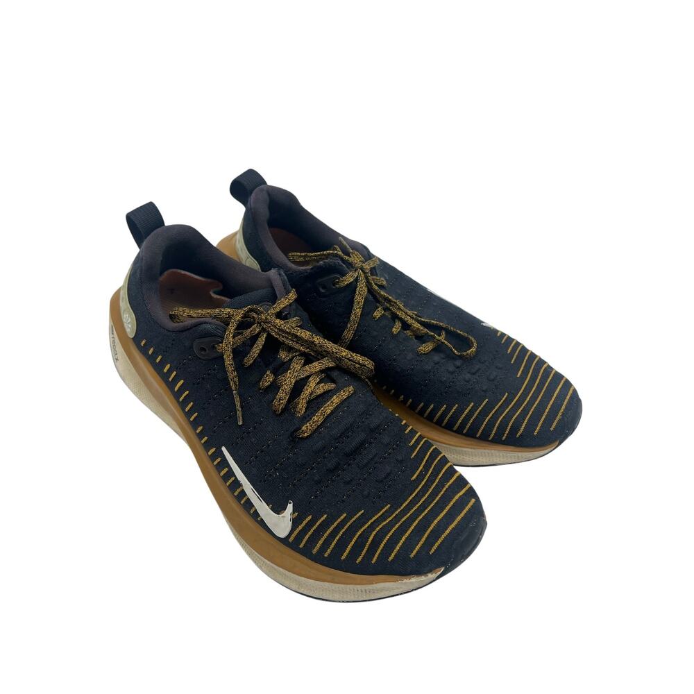 Nike ReactX Infinity Run 4 Mens 10.5 Black Bronzine Gold Run Shoes DR2665-006